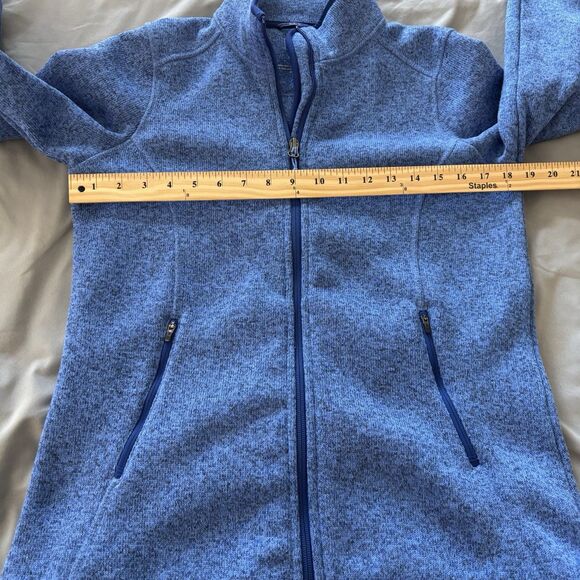 L.L.Bean Women’s Sweater Fleece Full-Zip Jacket Blue Small Cozy Outdoor - Picture 10 of 11